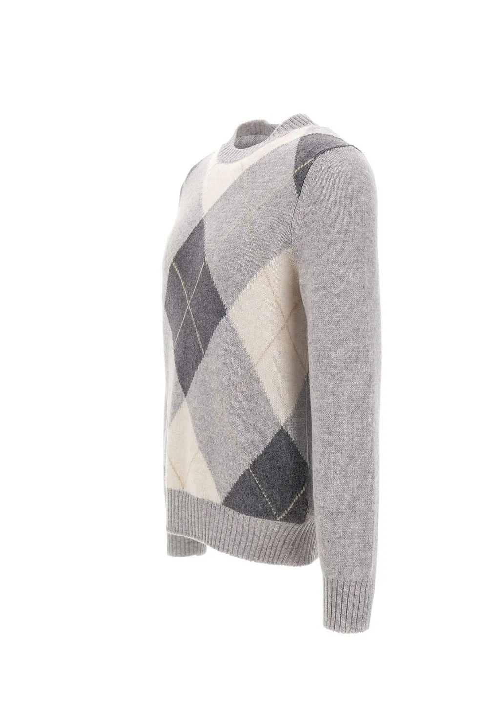Gran Sasso Checked Crewneck Jumper