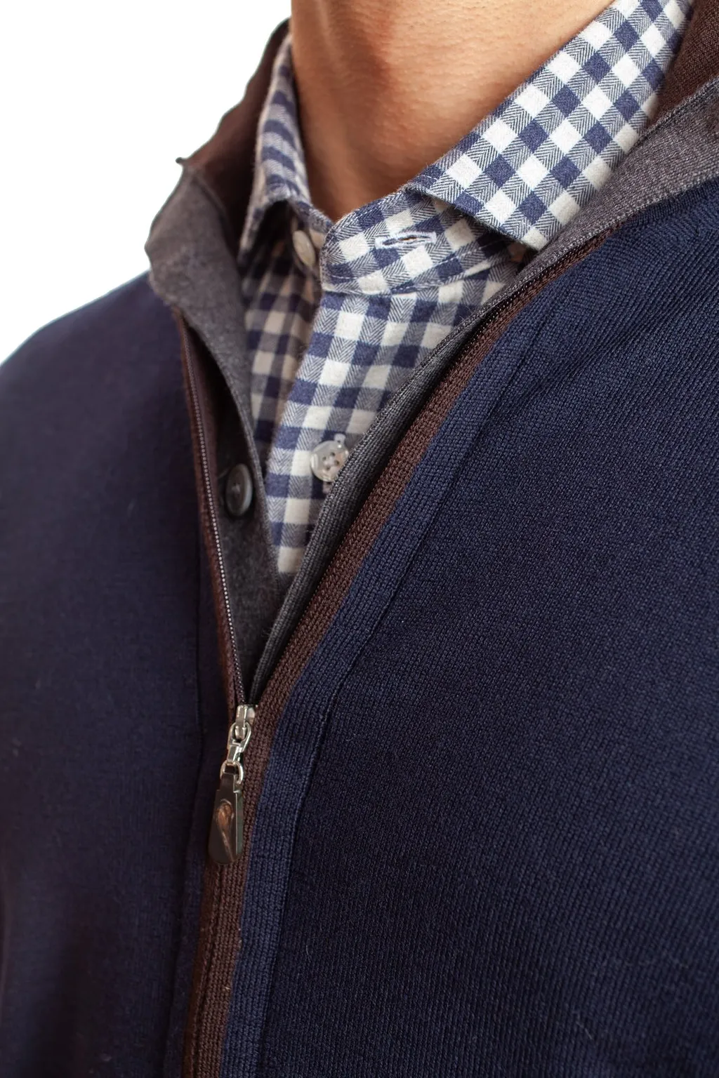 Gran Sasso Long Sleeve Zip-Up Cardigan
