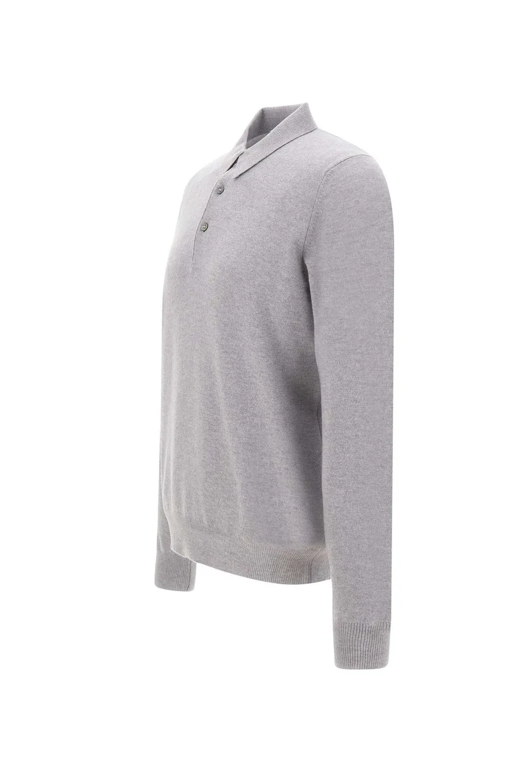 Gran Sasso Long-Sleeved Knitted Polo Shirt
