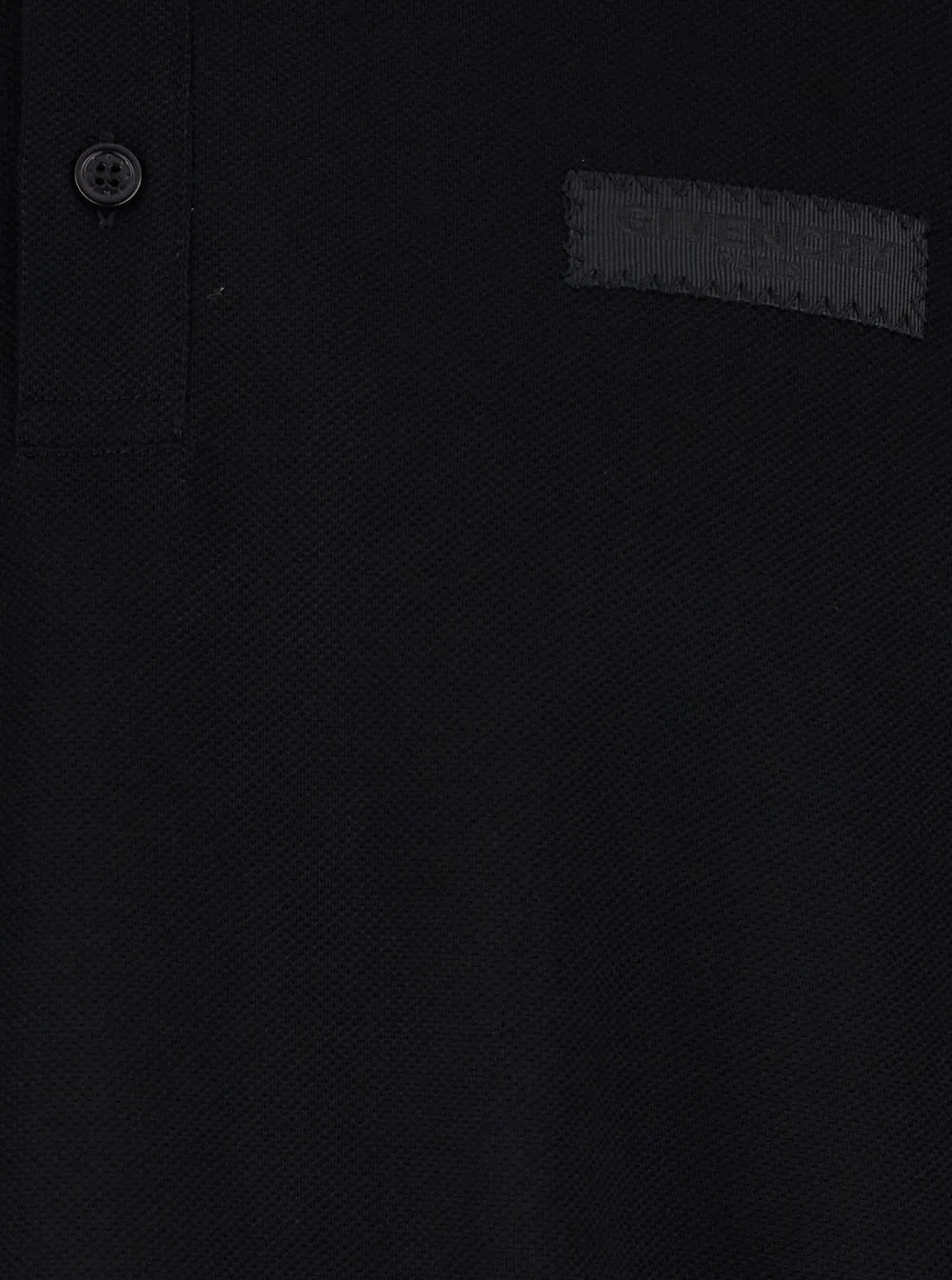 Givenchy Logo Patch Long-Sleeve Polo Shirt