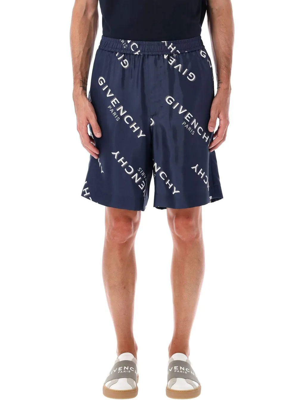 Givenchy Logo Shadow Printed Bermuda Shorts