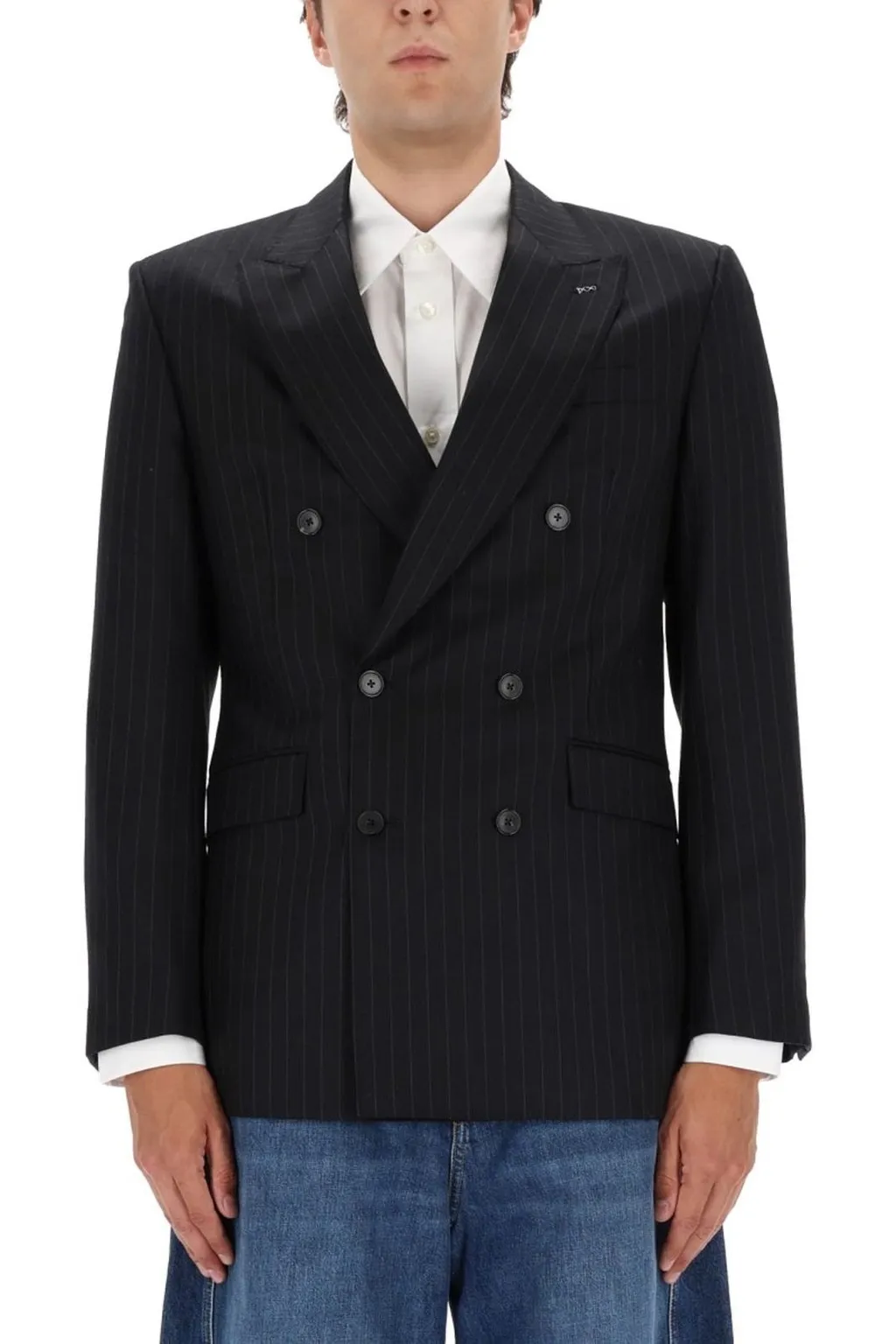 Givenchy Striped Double Breasted Jacket