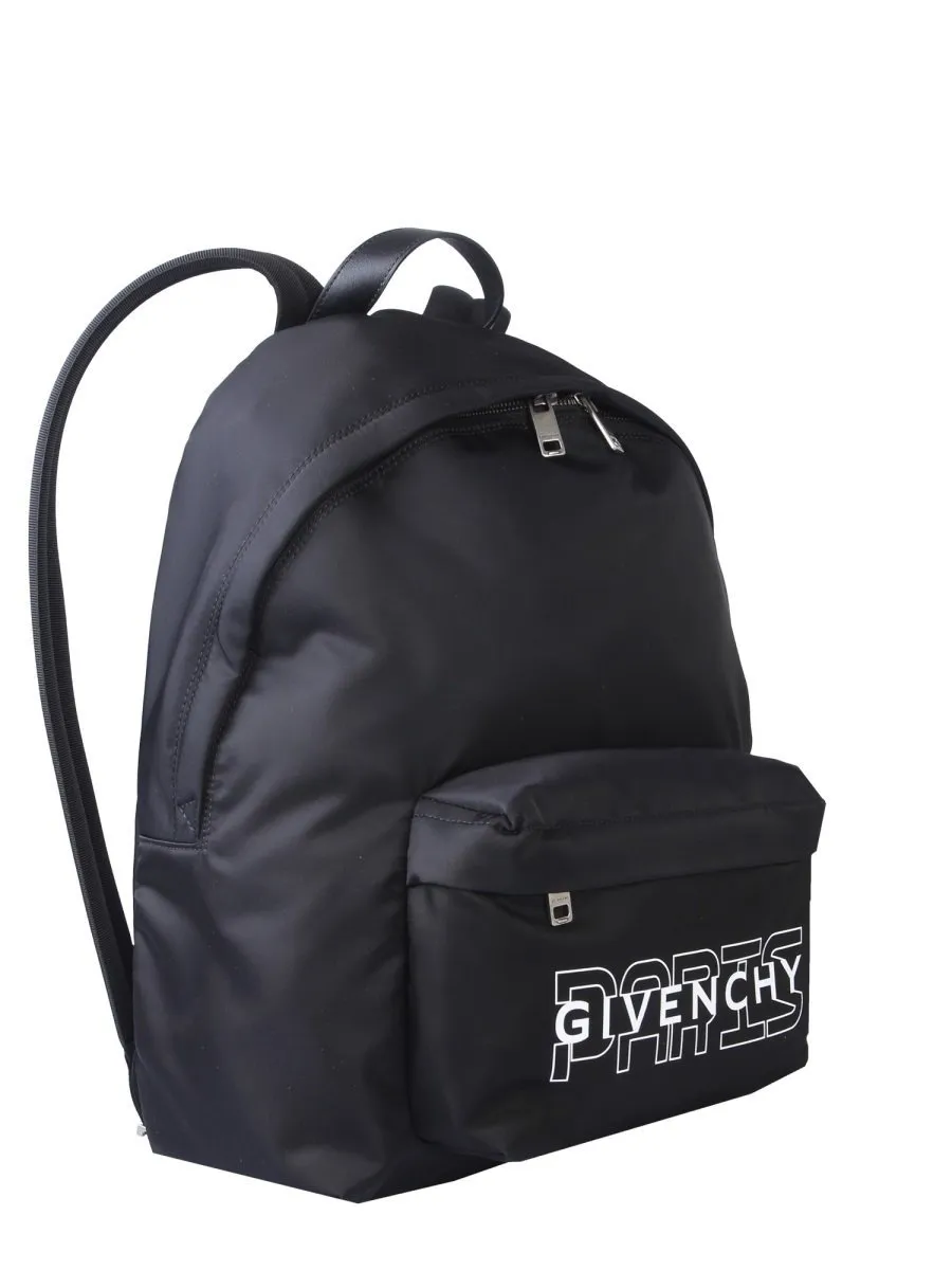 Givenchy Paris Logo Print Backpack
