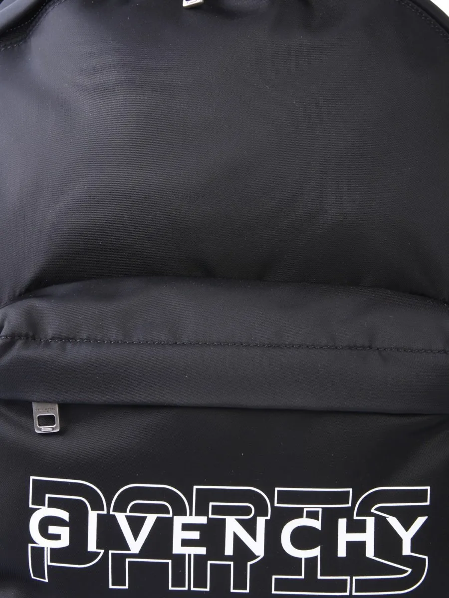 Givenchy Paris Logo Print Backpack