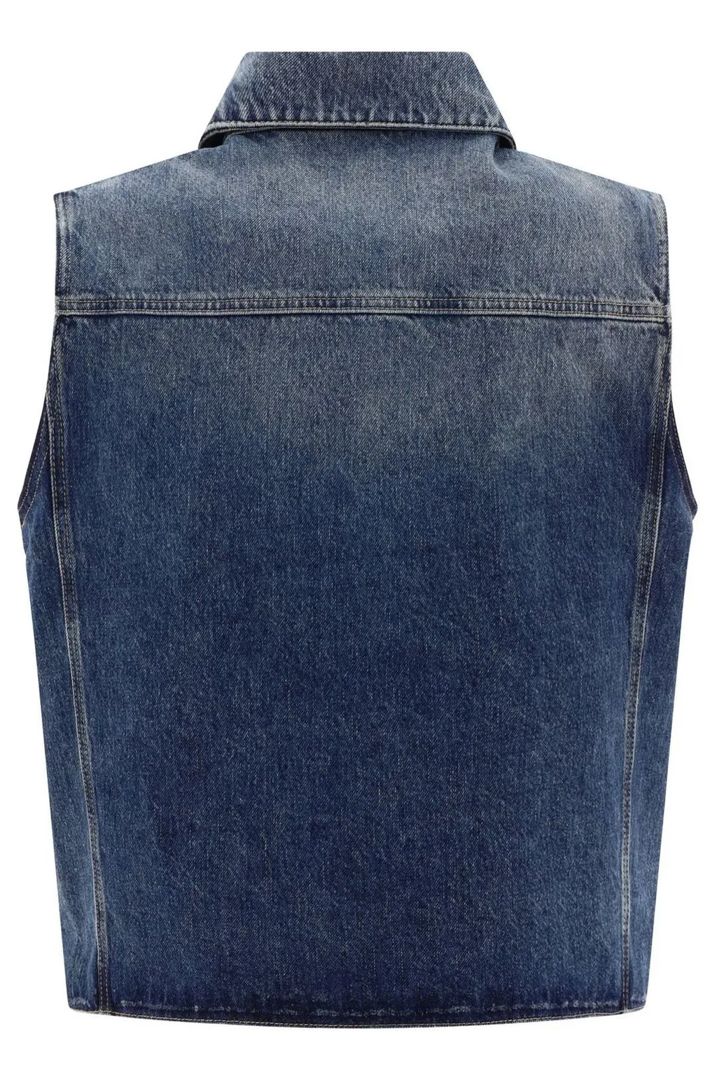 Givenchy Logo Embroidered Denim Vest