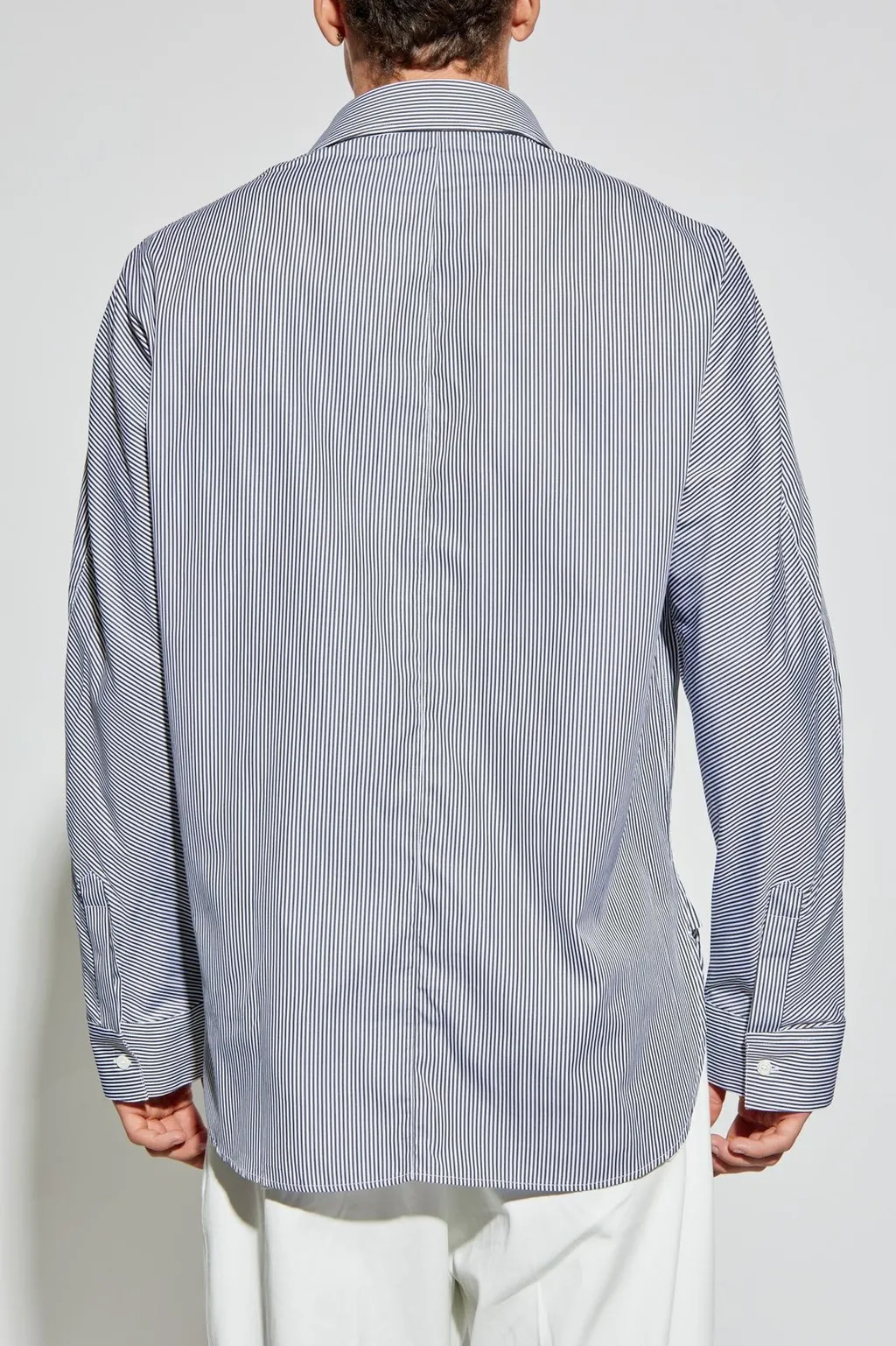 Givenchy Striped Collared Long-Sleeve Shirt