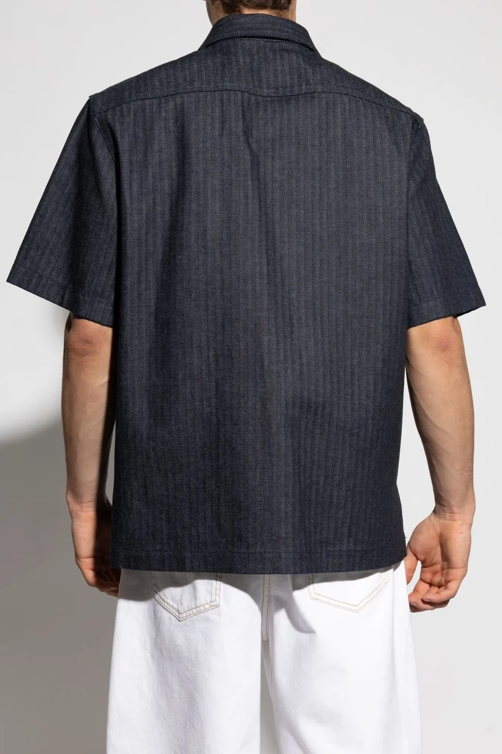 Givenchy Paris Logo Embroidered Denim Shirt