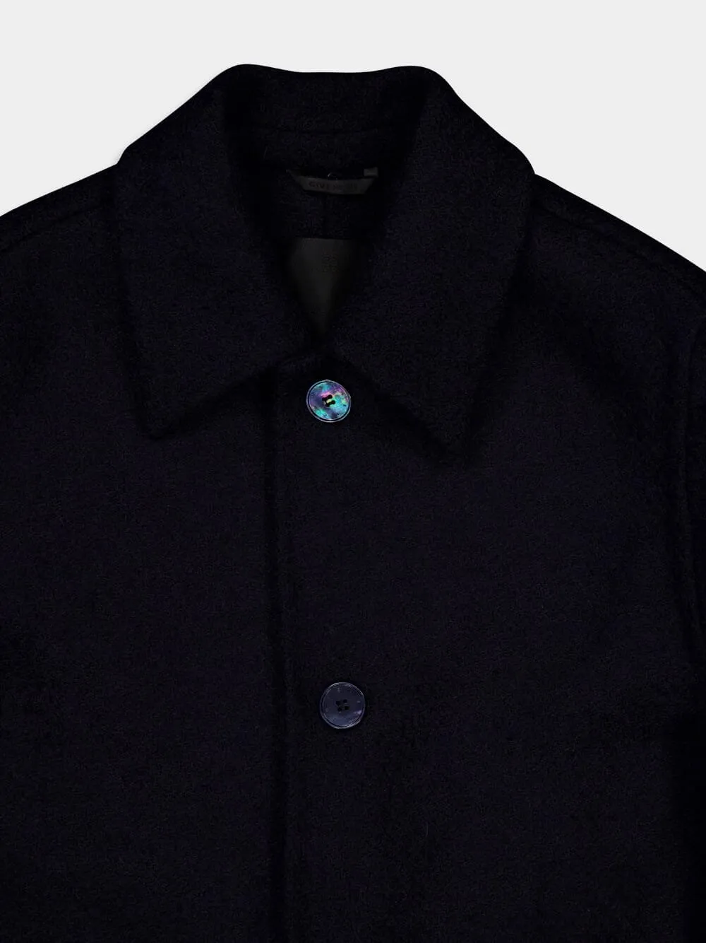 Givenchy Logo Patch Single-Breasted Coat