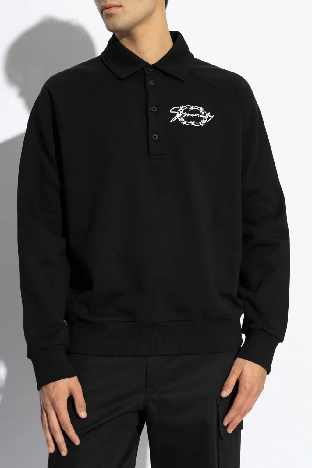 Givenchy Logo Embroidered Collared Sweatshirt