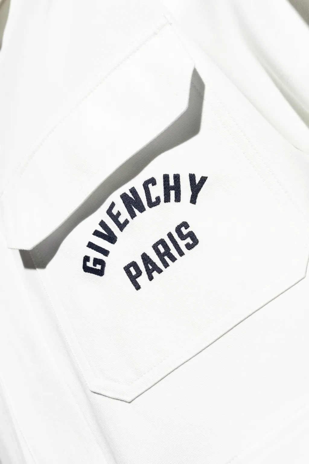 Givenchy Paris Logo Embroidered Long-Sleeved Shirt