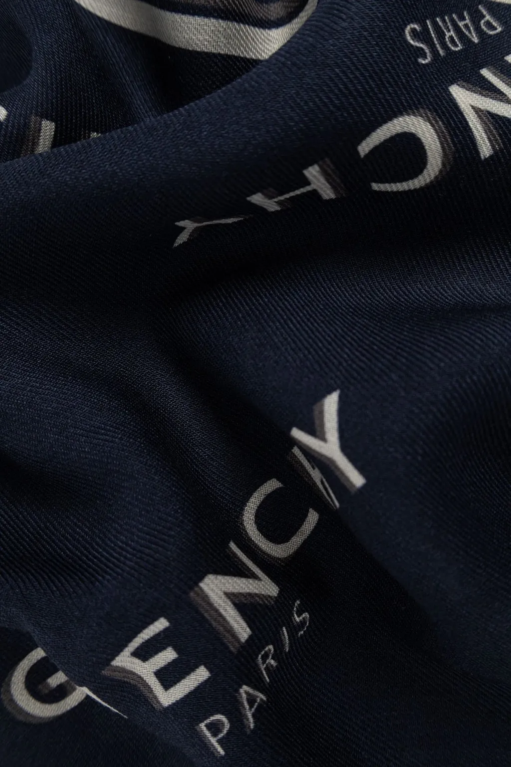 Givenchy Logo Monogram Frayed-Edge Scarf
