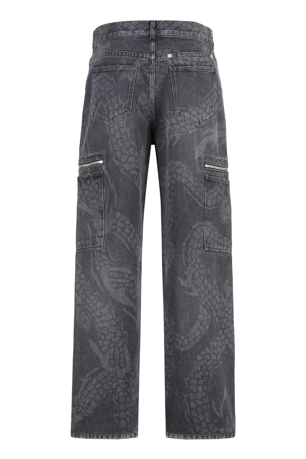 Givenchy Snake Print Cargo Jeans