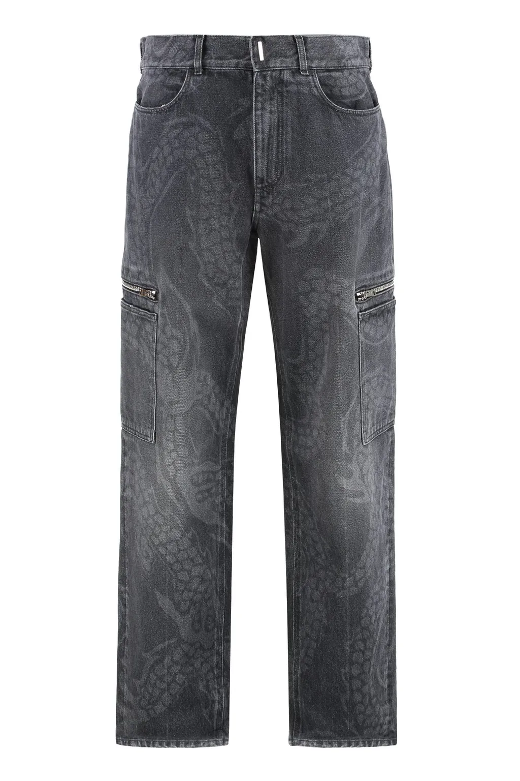 Givenchy Snake Print Cargo Jeans