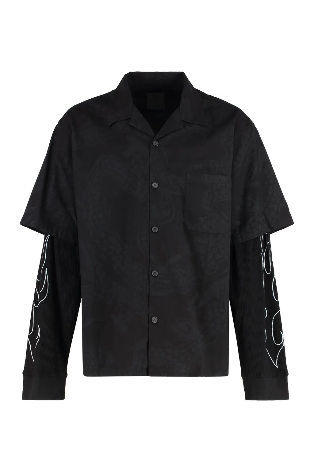 Givenchy Layered Collared Buton-Up Shirt