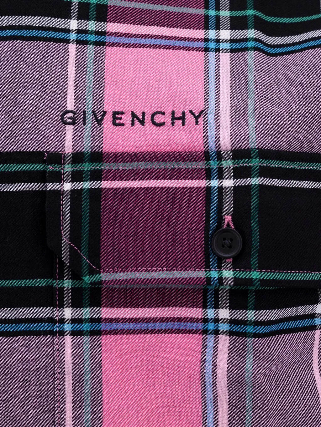 Givenchy Logo Embroidered Checkered Shirt