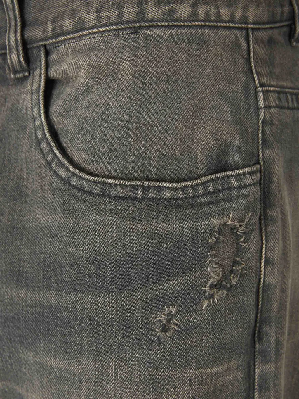 Givenchy Logo-Plaque Distressed Straight Leg Jeans