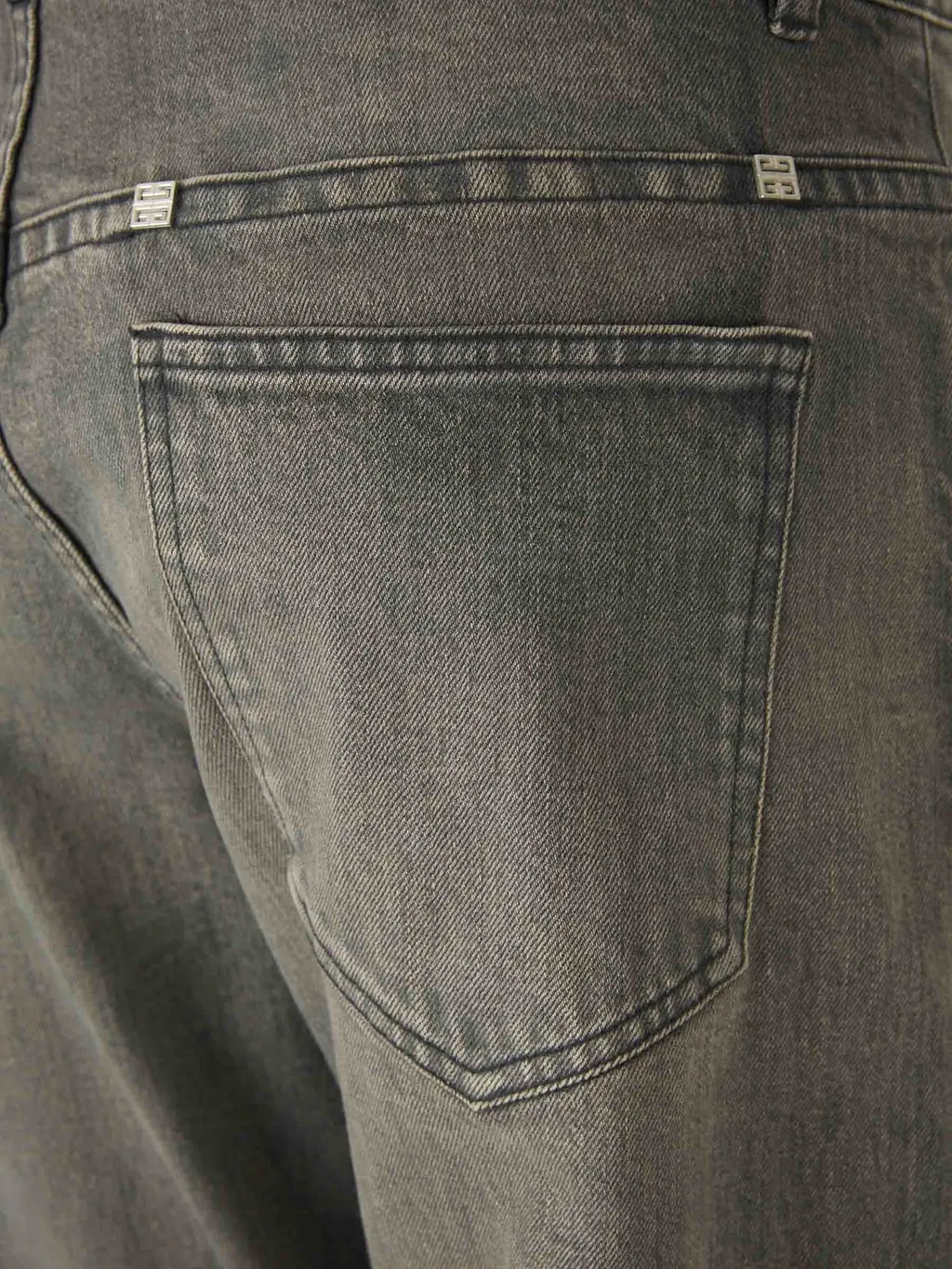 Givenchy Logo-Plaque Distressed Straight Leg Jeans