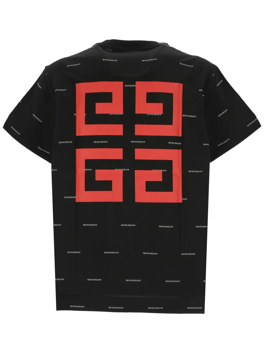 Givenchy Allover Logo Printed Crewneck T-Shirt