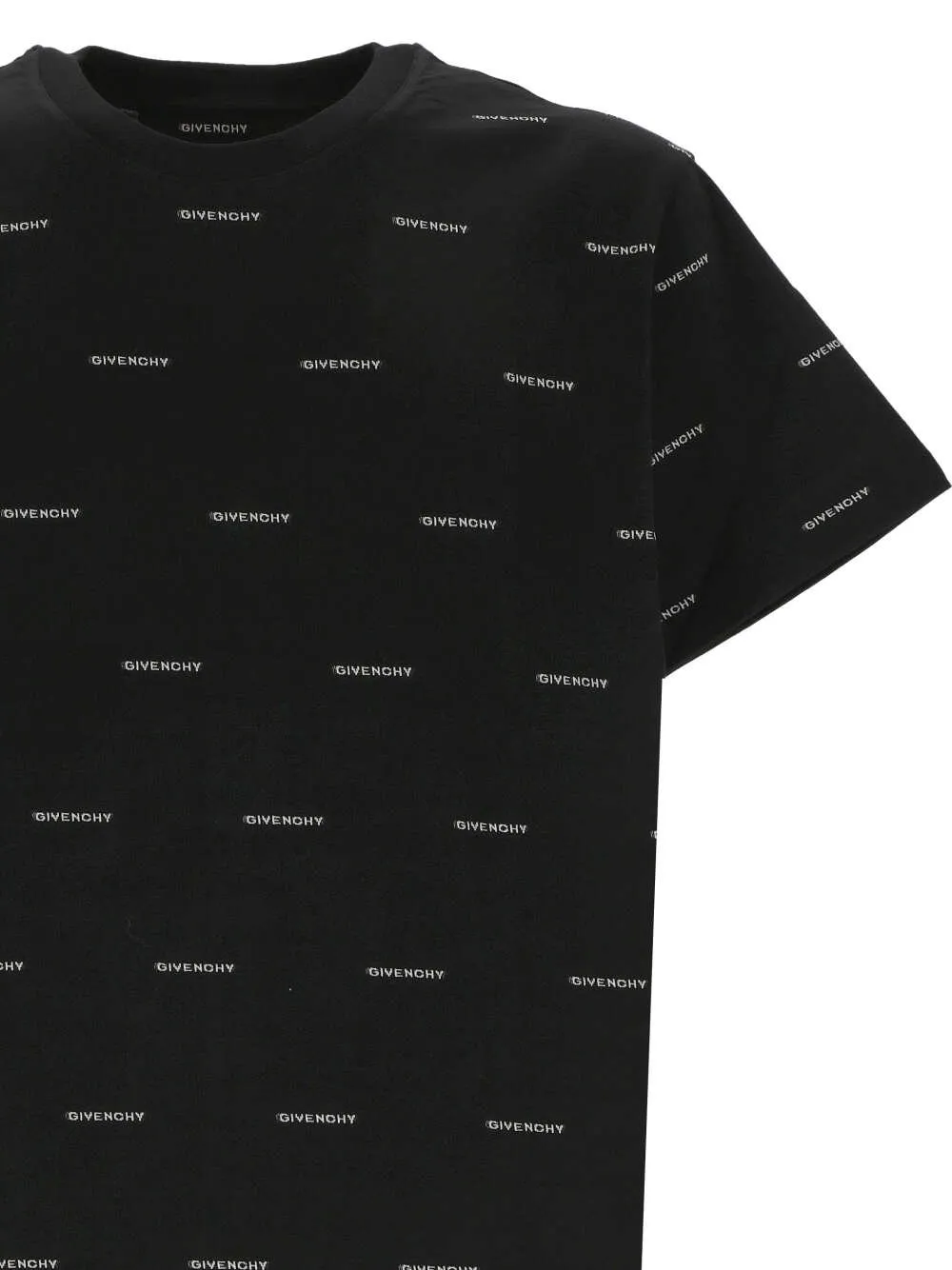 Givenchy Allover Logo Printed Crewneck T-Shirt
