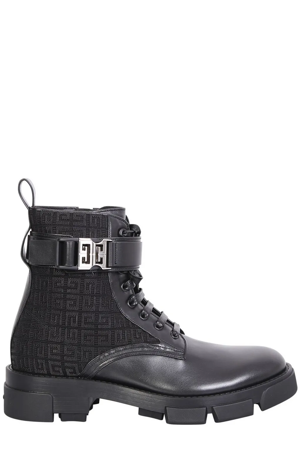 Givenchy Logo Jacquard Lace-Up Ankle Boots