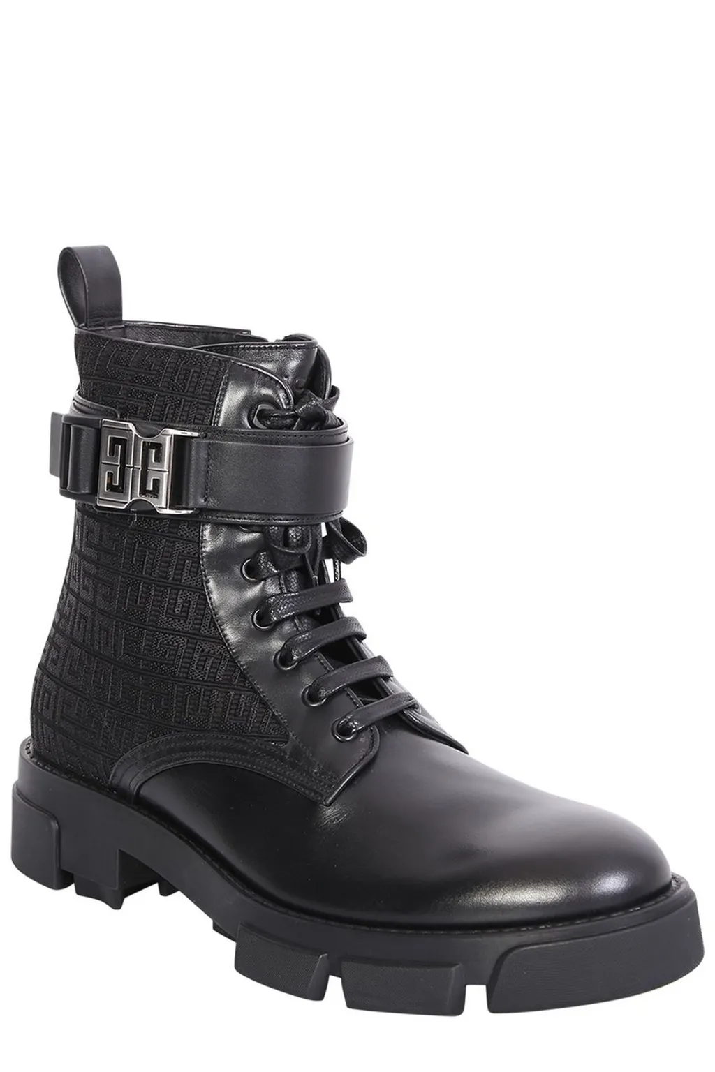 Givenchy Logo Jacquard Lace-Up Ankle Boots