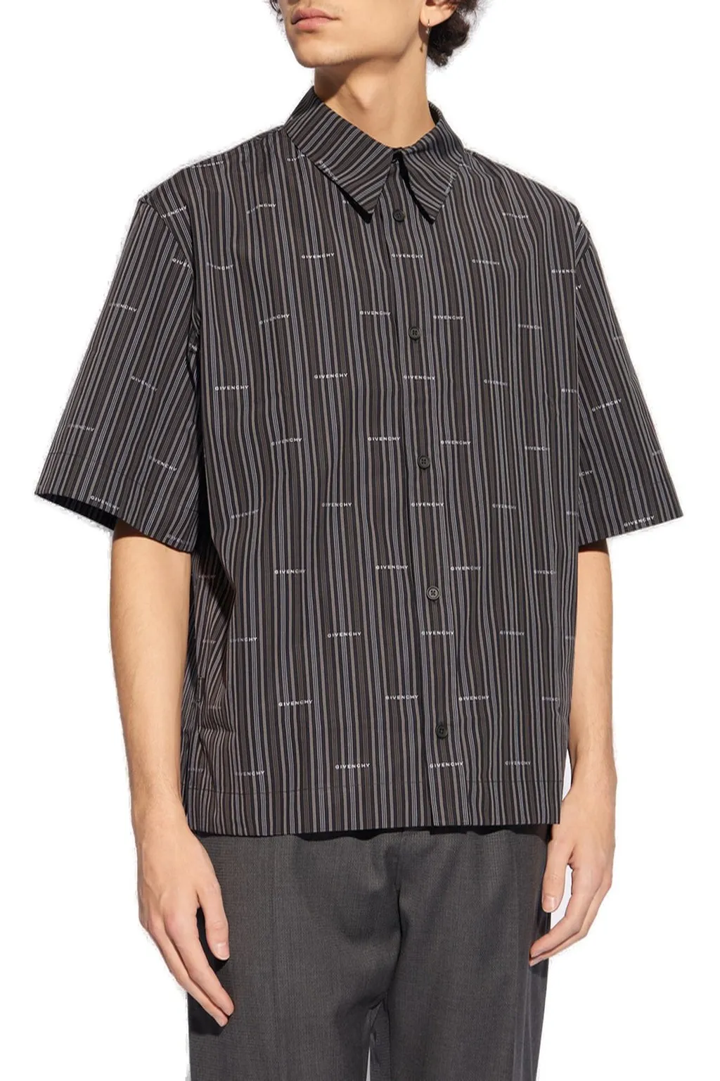 Givenchy Striped Short-Sleeved Shirt
