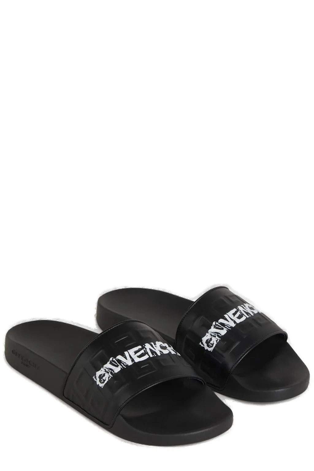 Givenchy 4G Embossed Open Toe Slides
