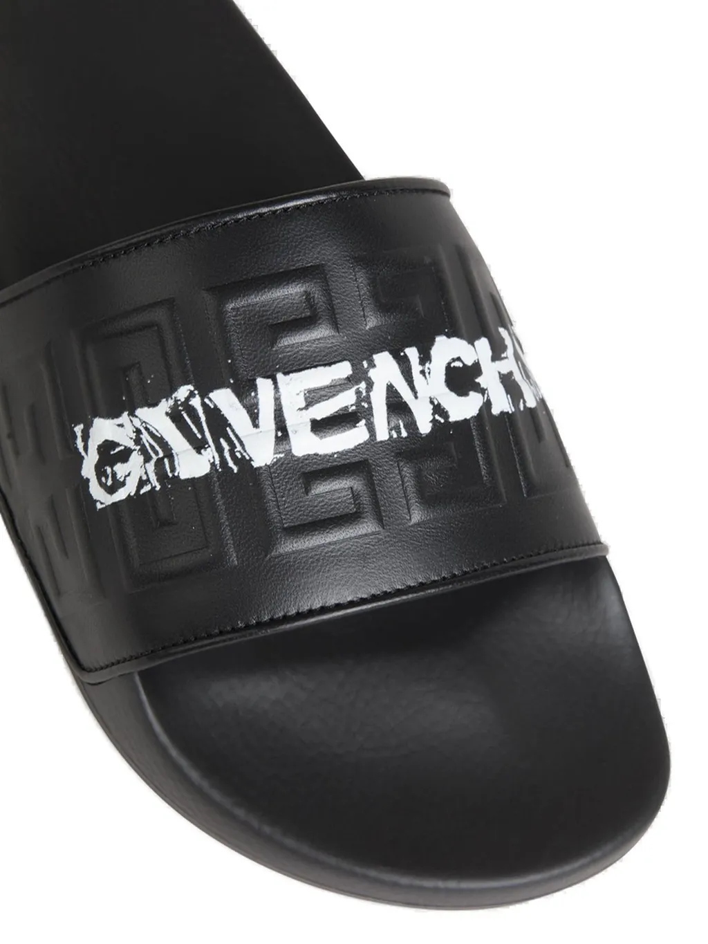 Givenchy 4G Embossed Open Toe Slides