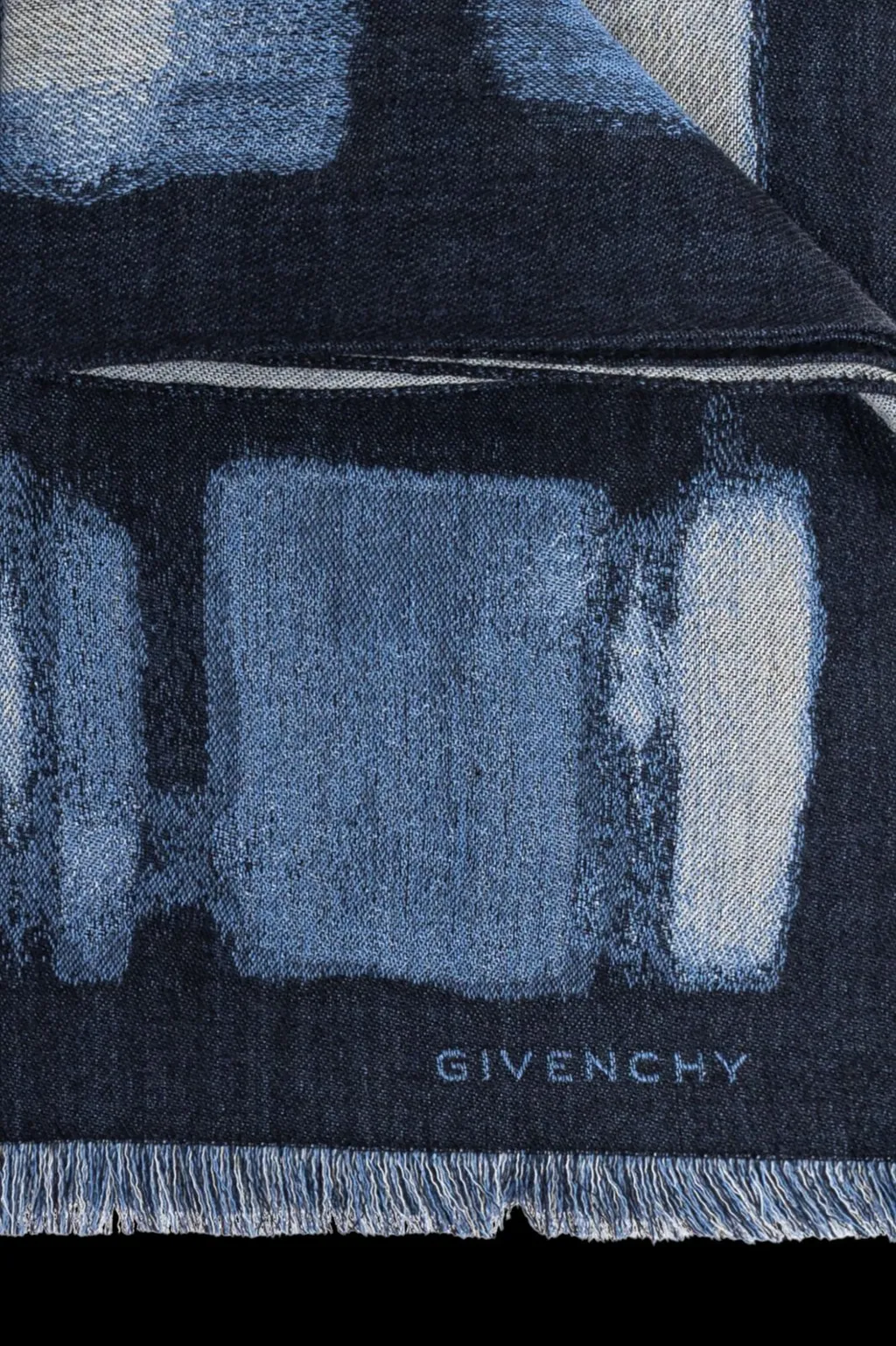 Givenchy Logo Embroidered Fringed Scarf