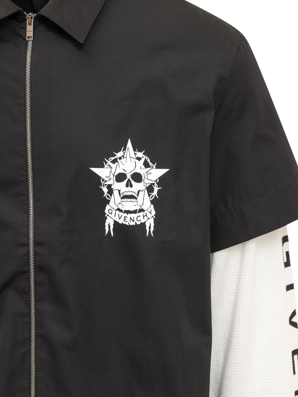 Givenchy Two-Toned Zip-Up Shirt