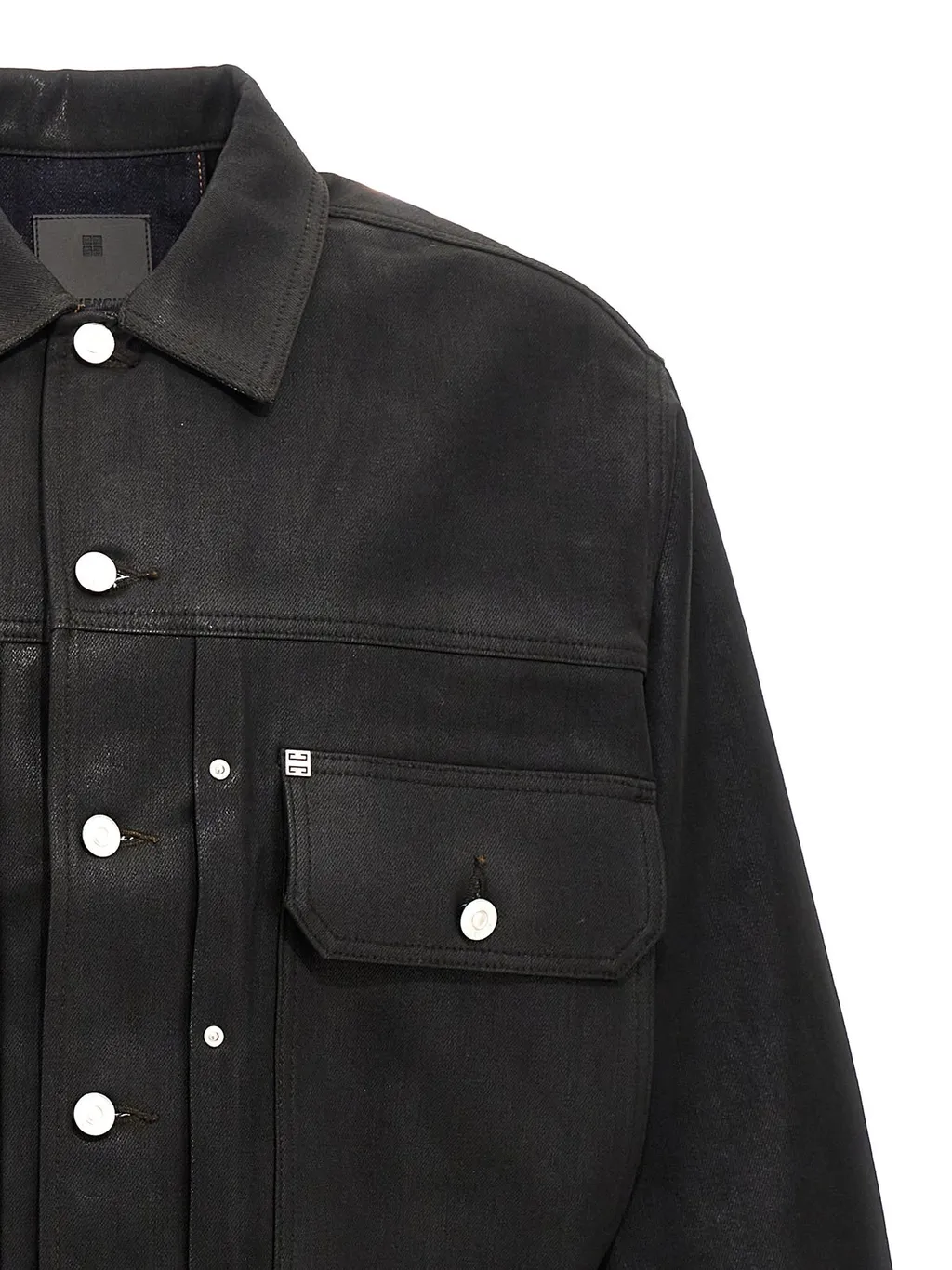 Givenchy Collared Button-Up Denim Jacket