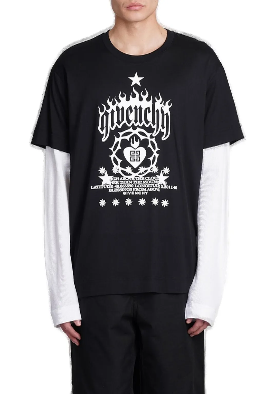 Givenchy Logo Printed Layered T-Shirt