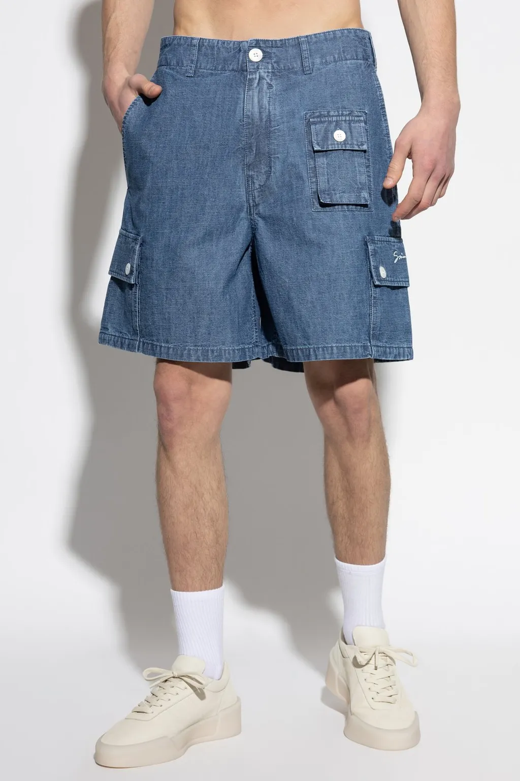 Givenchy Denim Cargo Shorts