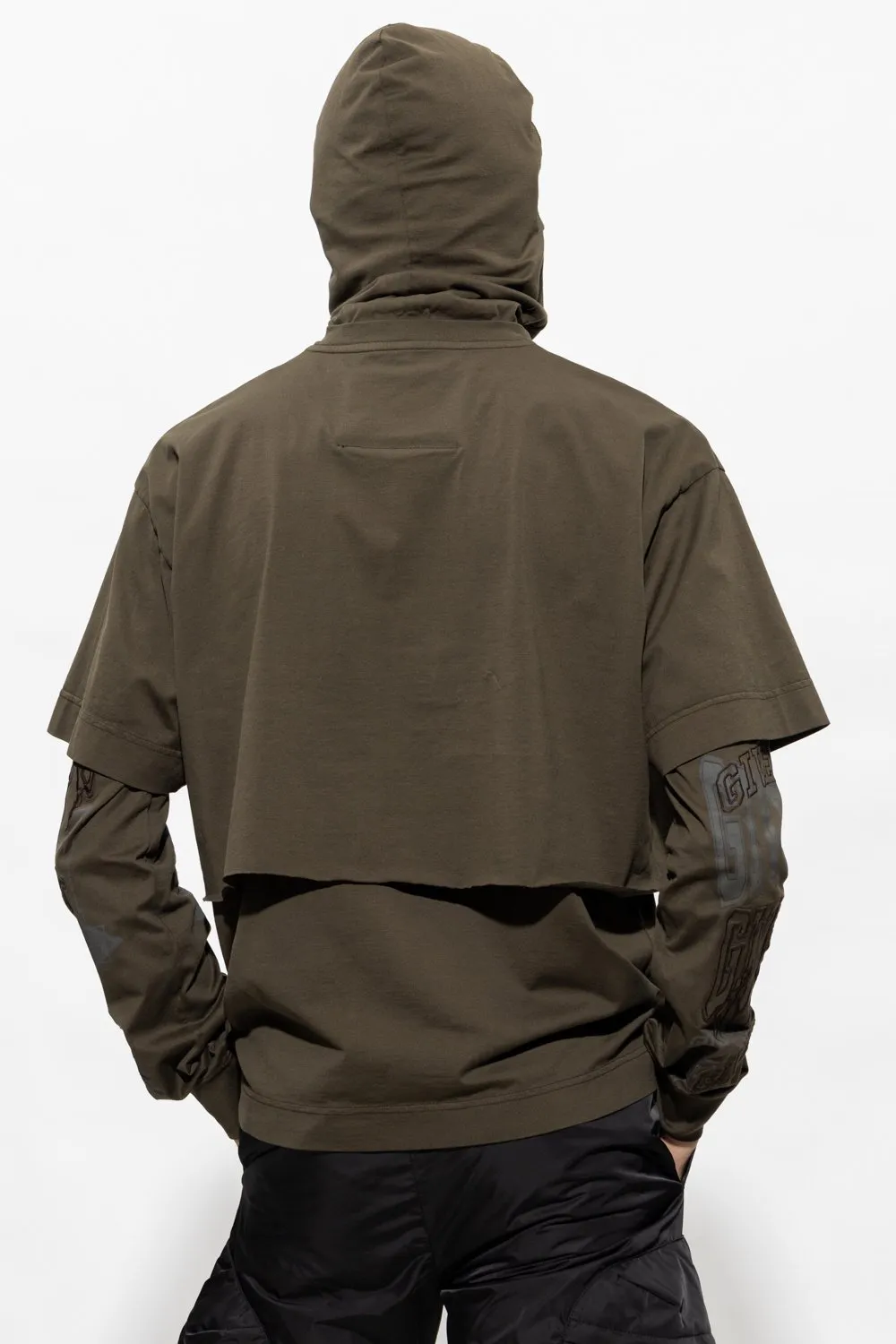 Givenchy Logo-Printed Overlapped Balaclava Shirt