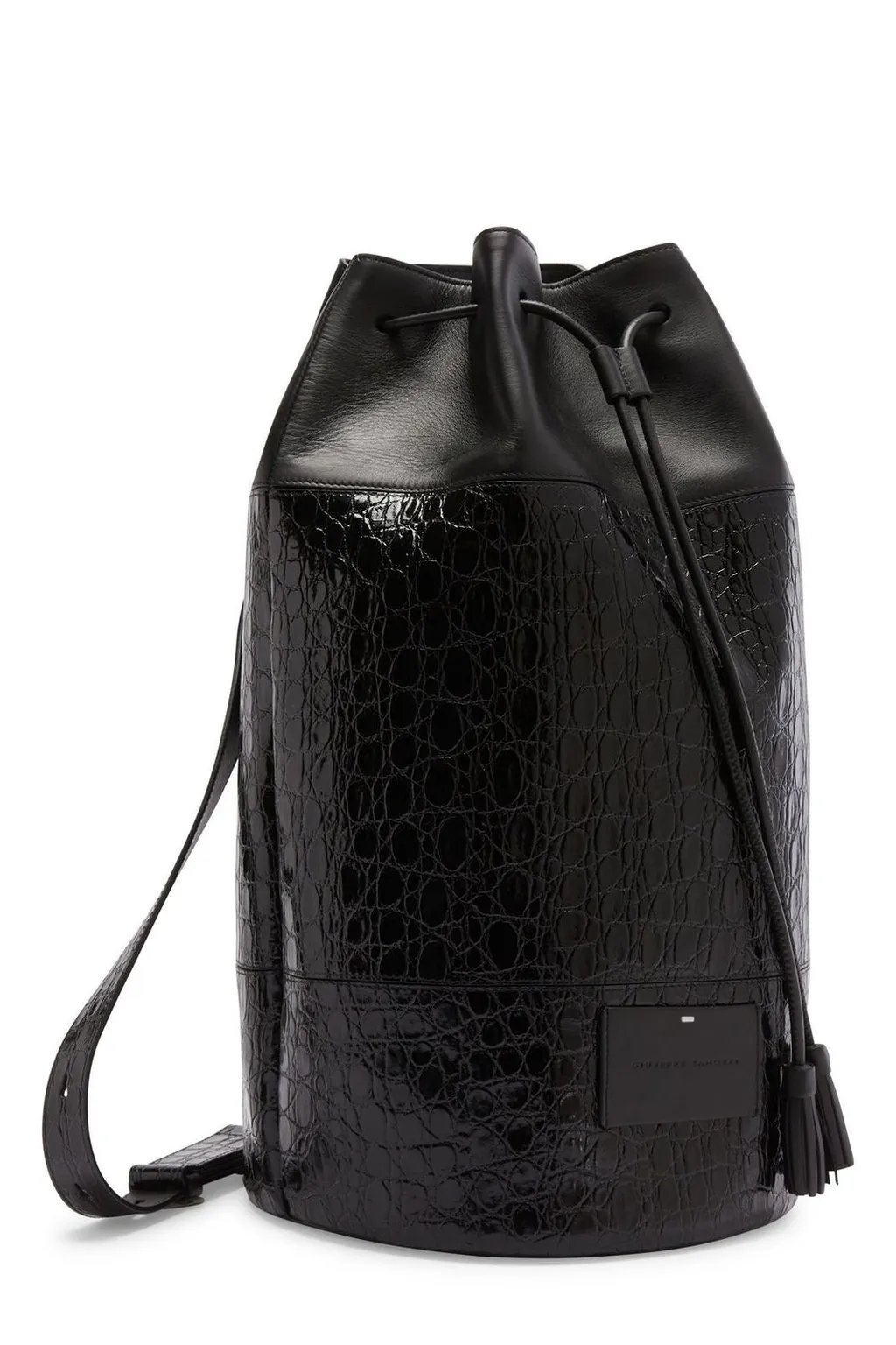 Giuseppe Zanotti Round One-Shoulder Embossed Backpack