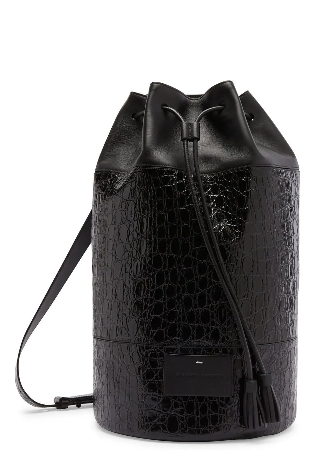 Giuseppe Zanotti Round One-Shoulder Embossed Backpack