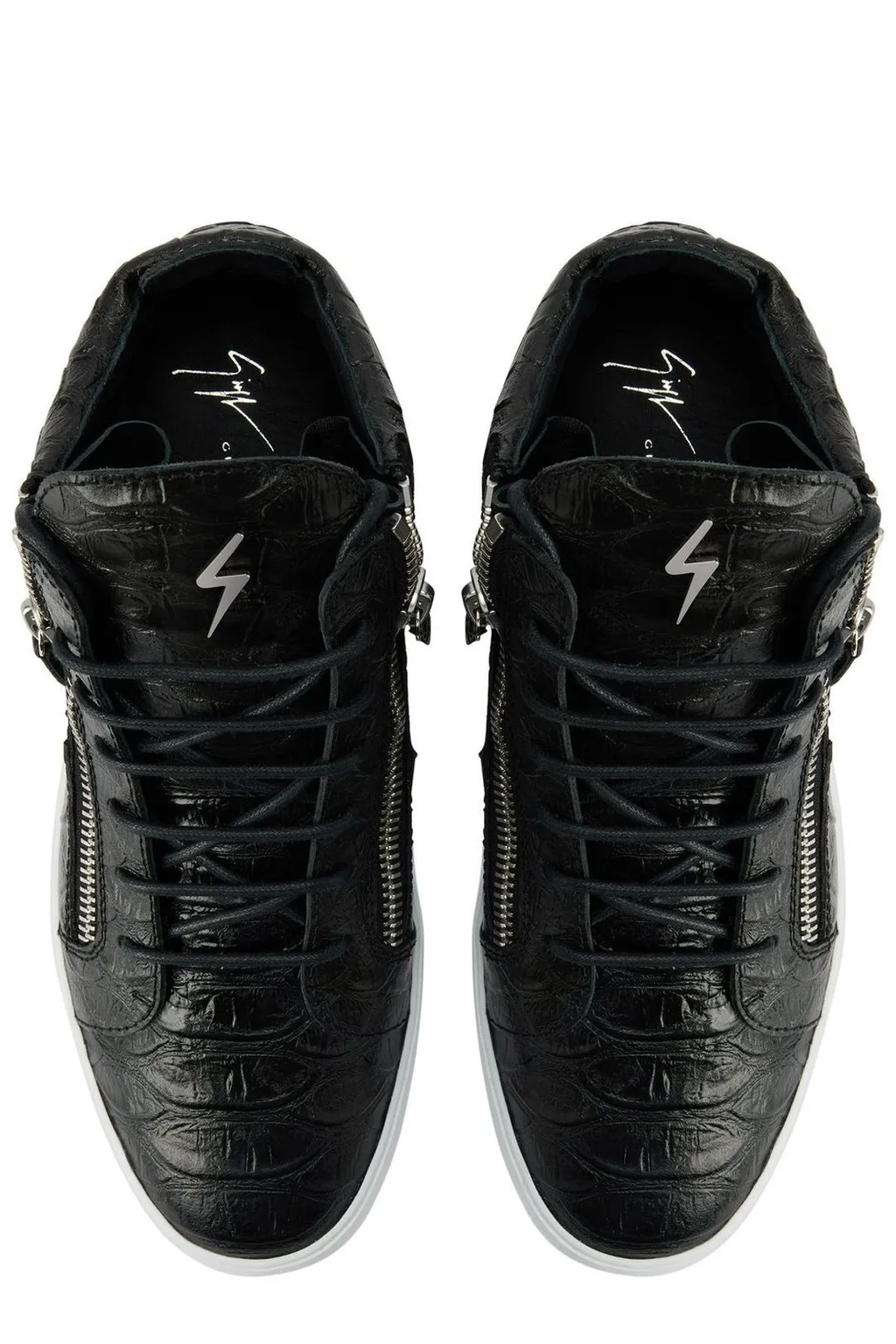 Giuseppe Zanotti Kriss Embossed Zip Sneakers