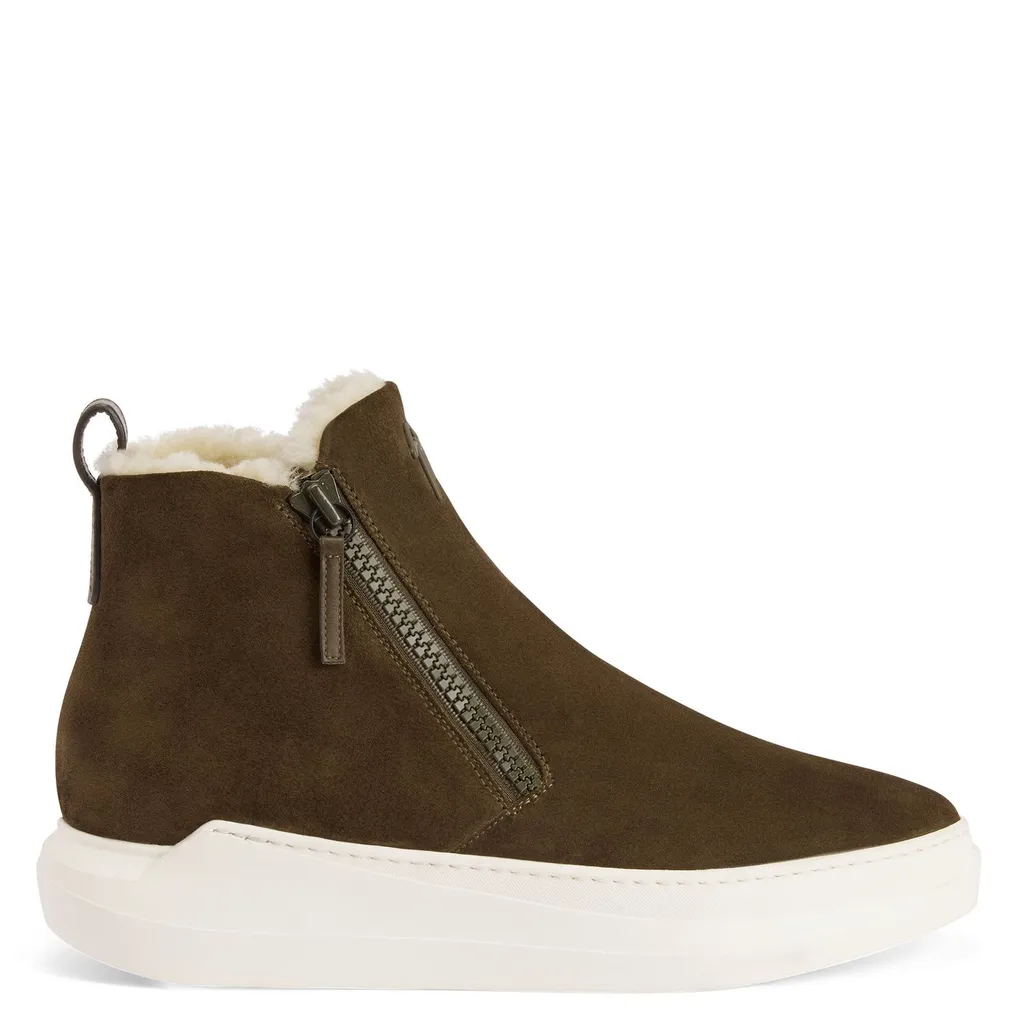 Giuseppe Zanotti Conley High Shearling Slip-On Sneakers