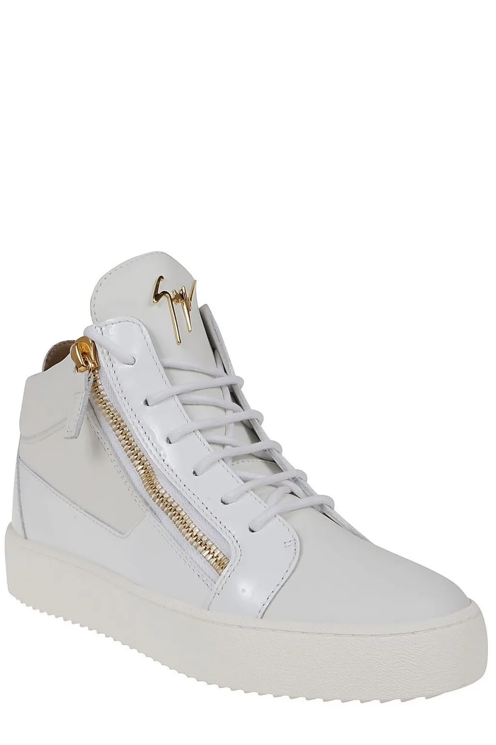 Giuseppe Zanotti Side-Zip Lace-Up Sneakers