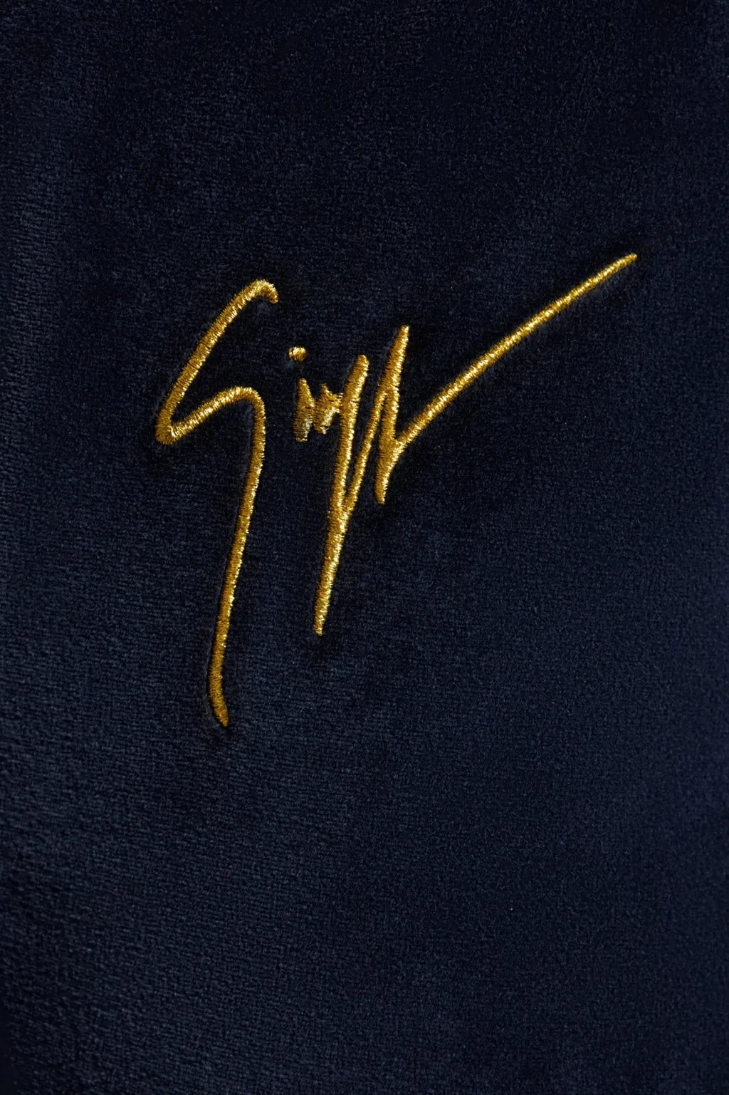Giuseppe Zanotti Logo Embroidered Velvet Pants