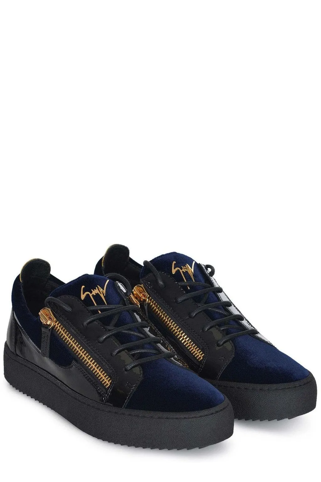 Giuseppe Zanotti Frankie Zip-Detailed Lace-Up Sneakers