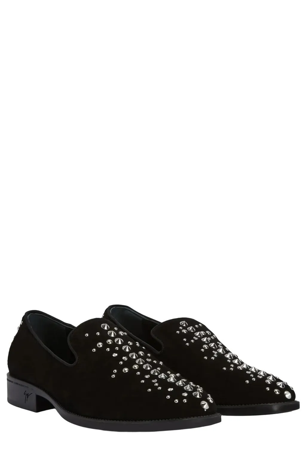 Giuseppe Zanotti Alfredson Studded Velour Loafers