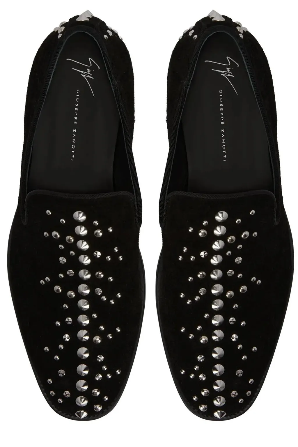 Giuseppe Zanotti Alfredson Studded Velour Loafers