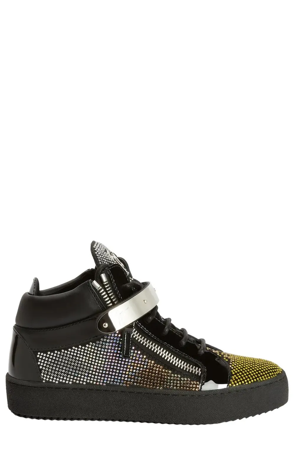 Giuseppe Zanotti Coby Rhinestone Mid-Top Sneakers