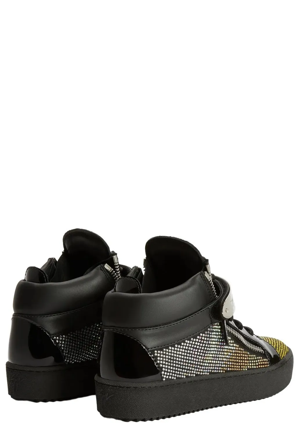Giuseppe Zanotti Coby Rhinestone Mid-Top Sneakers