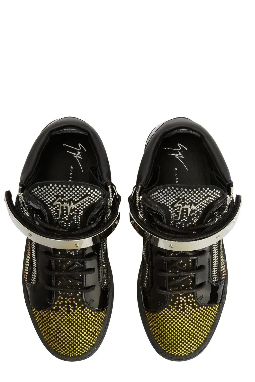 Giuseppe Zanotti Coby Rhinestone Mid-Top Sneakers