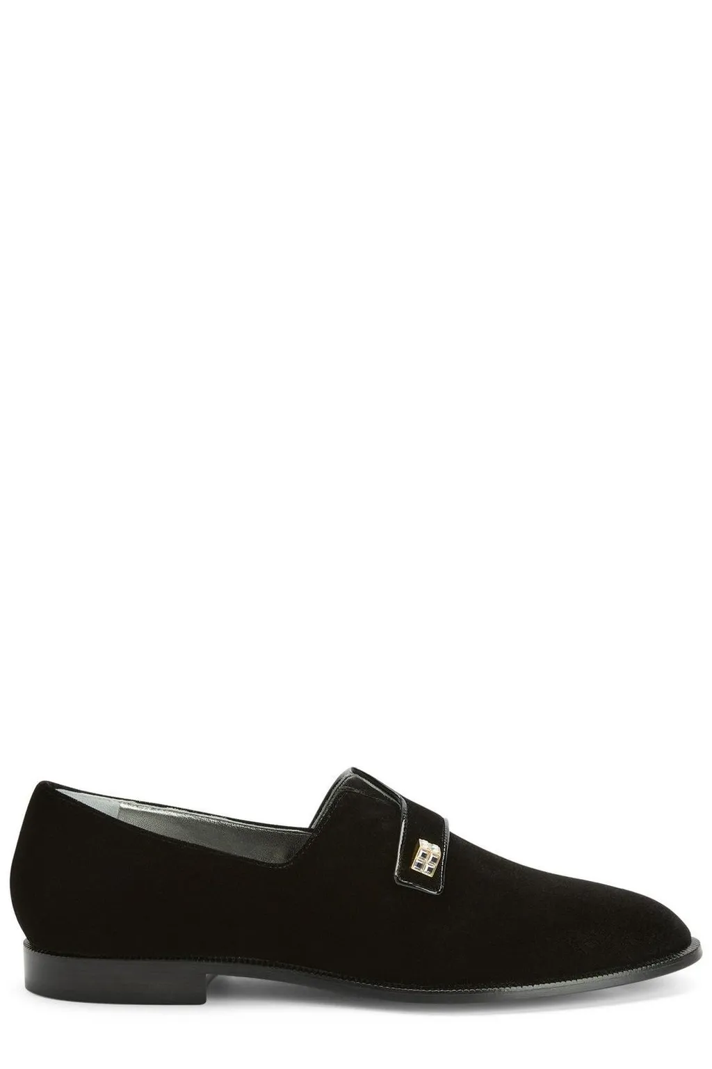 Giuseppe Zanotti Marty Pyramid Velvet Loafers