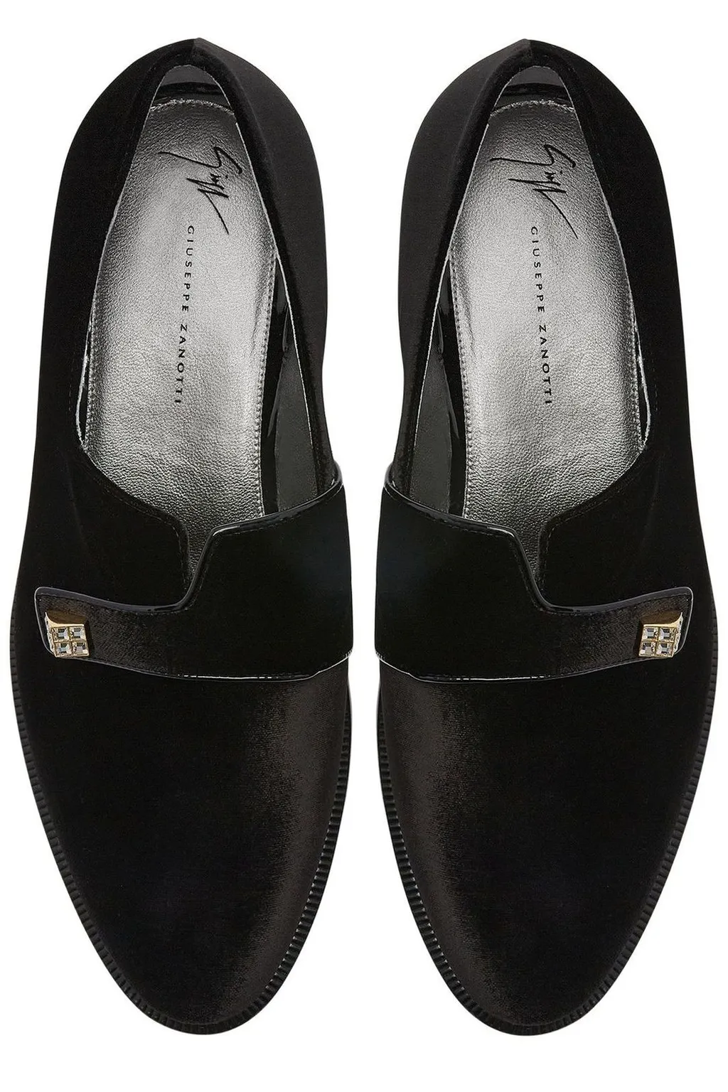 Giuseppe Zanotti Marty Pyramid Velvet Loafers