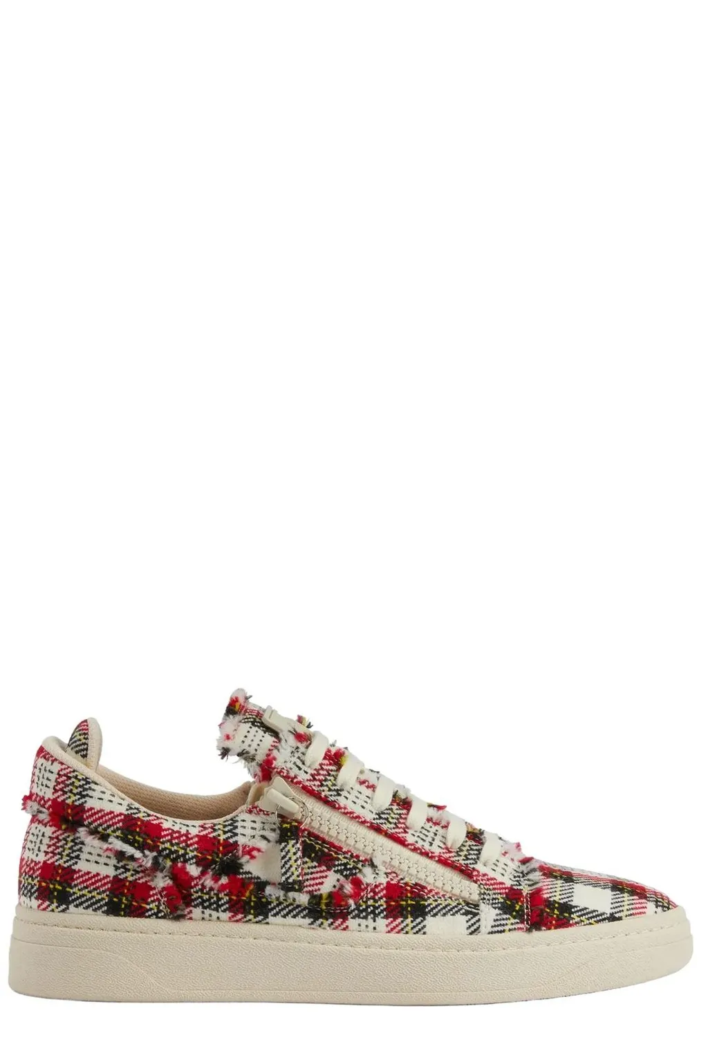 Giuseppe Zanotti Frankie Plaid Patterned Sneakers