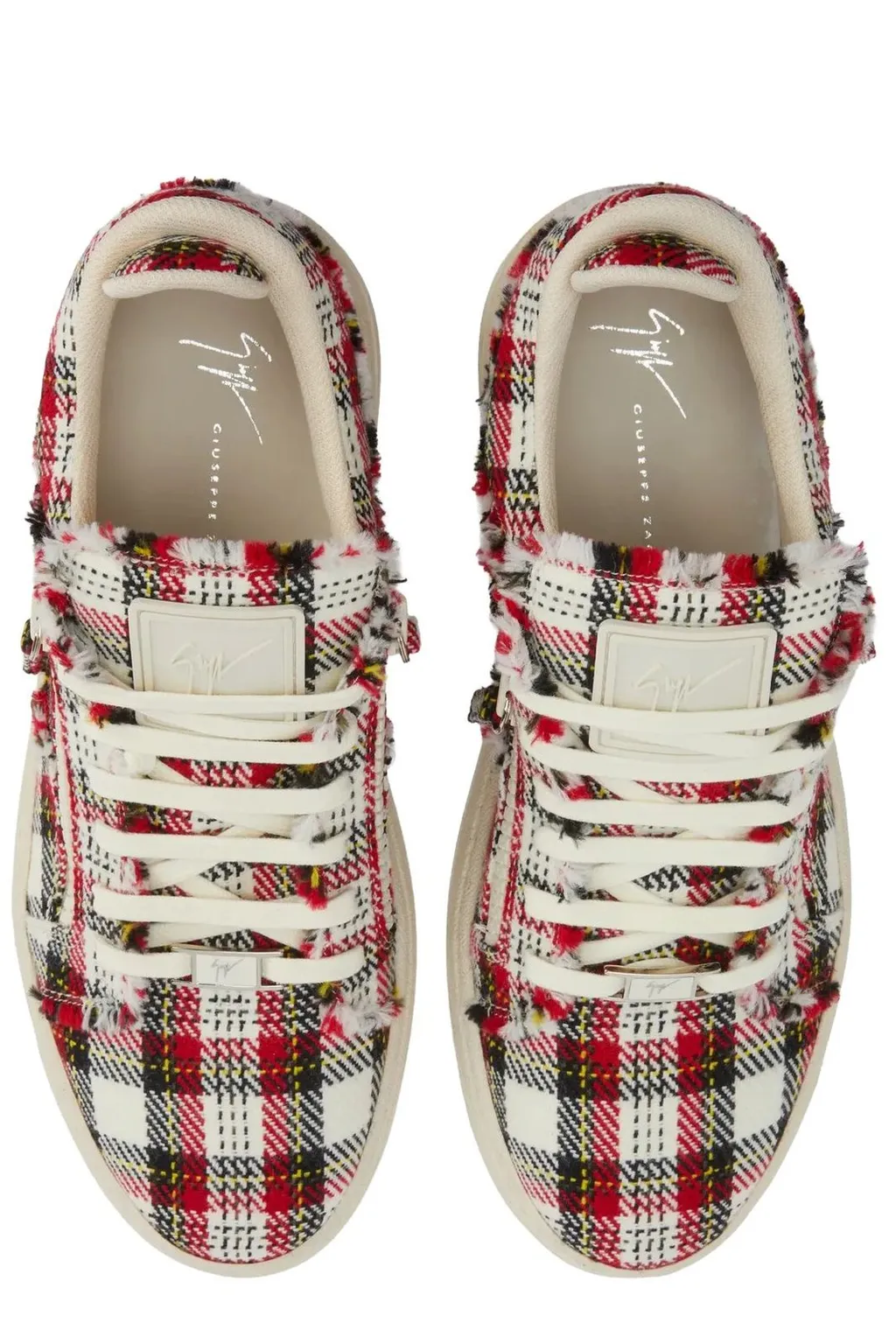 Giuseppe Zanotti Frankie Plaid Patterned Sneakers